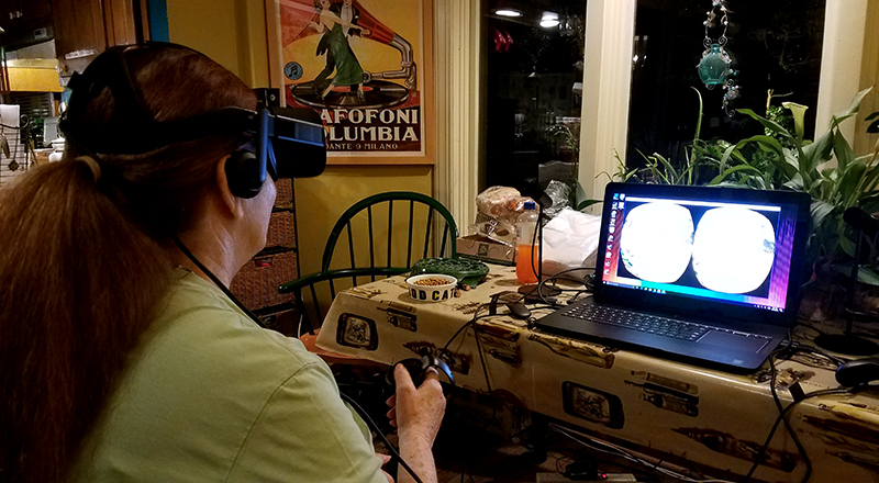 Oddly enough, she took to the Touch controllers better than the Xbox One gamepad.